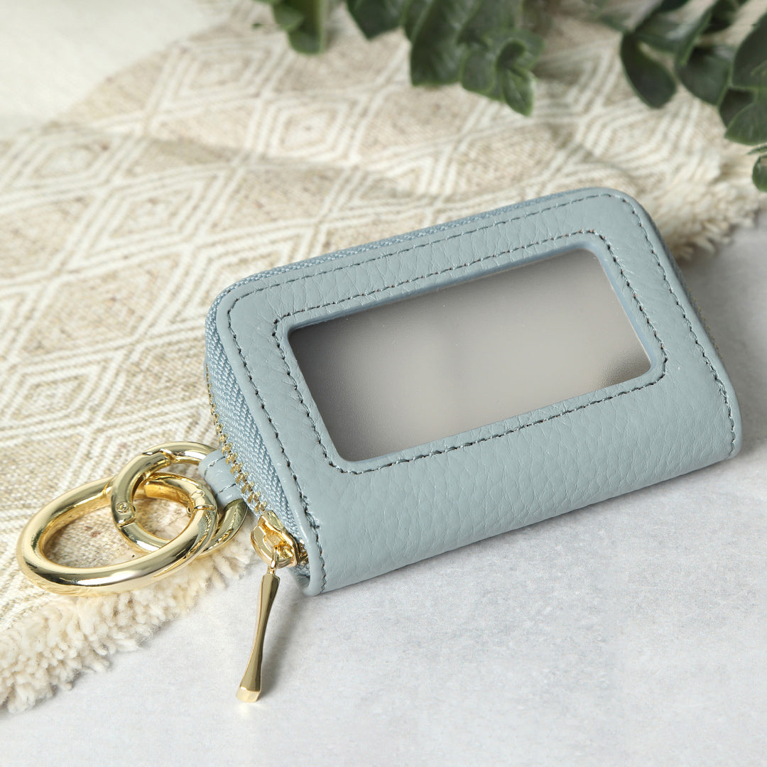 本革バイカラークリア窓付きスマートキーケース（選べる2タイプ