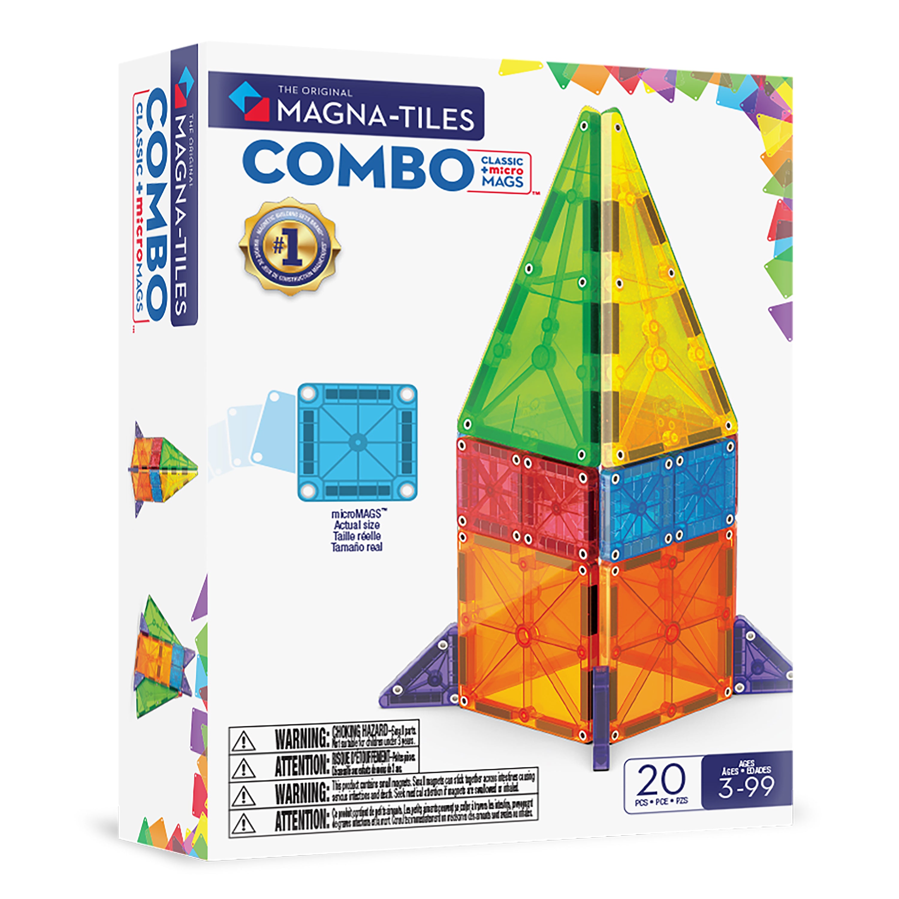 MAGNA-TILES® Combo 20-Piece Set – Magnetic Toy Building – MAGNA TILES