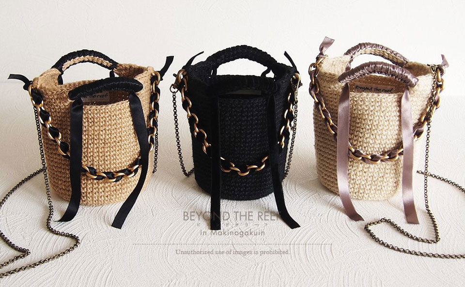 ヘンプポシェット（かぎ針） | 編物教室 牧野学院