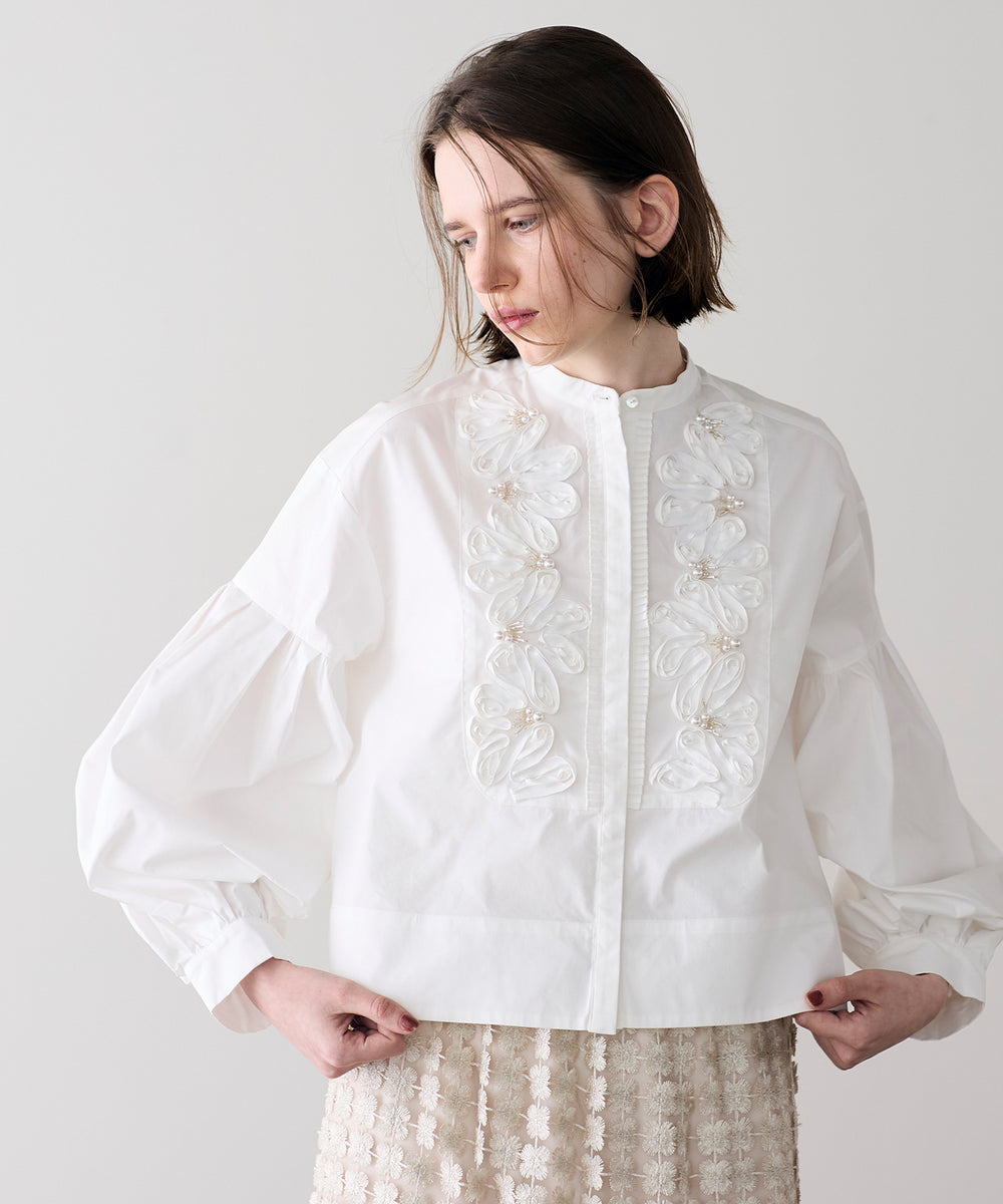 SOI-MeME】code embroidery pearl blouse – MARILYN MOON OFFICIAL