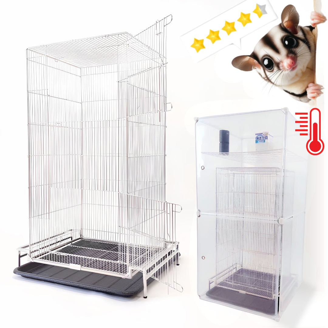 91cm,10秒掃除,ステンレスのモモンガケージ,日本初のトレー洗い不要