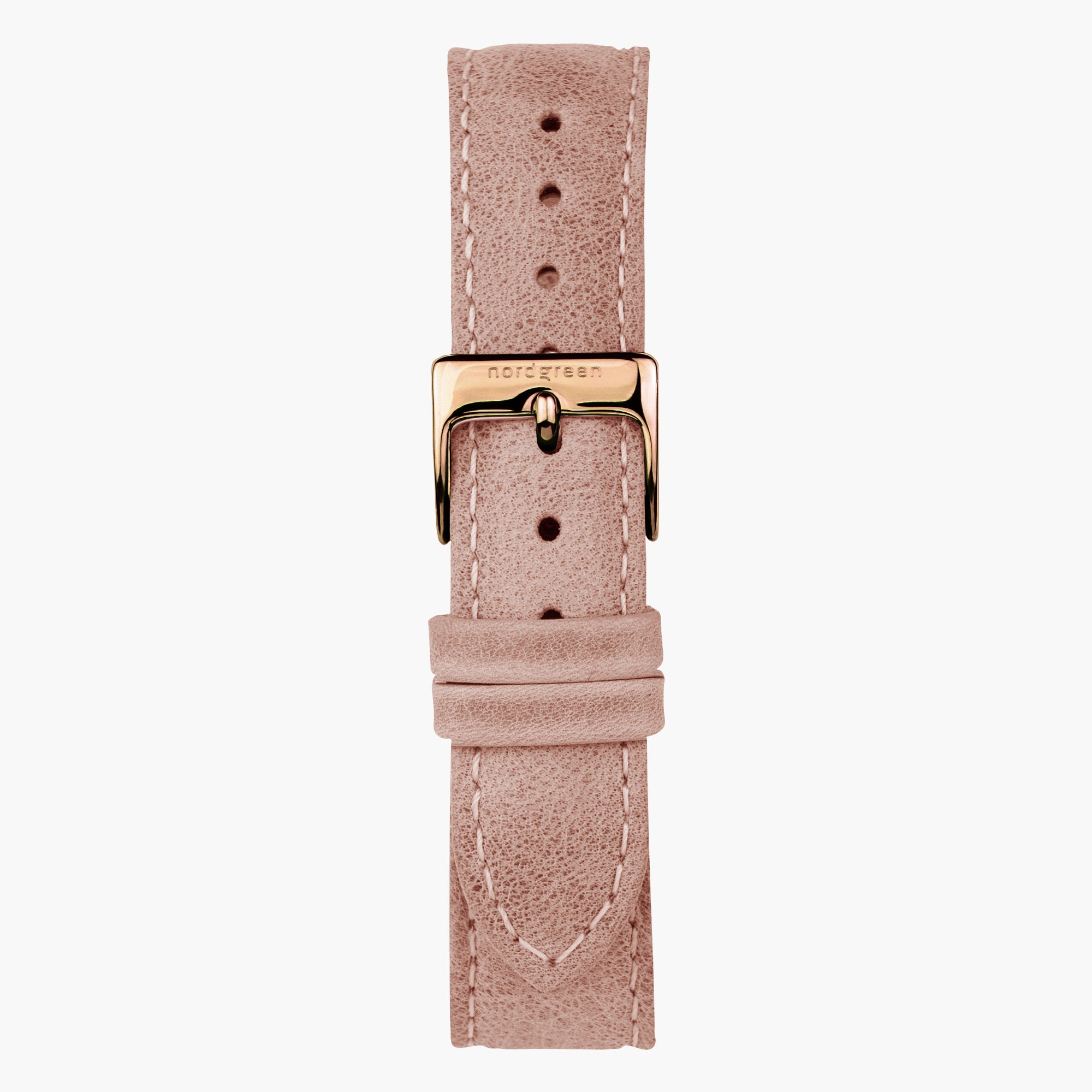 Pink Leather Strap - Rose Gold Buckle, Genuine Leather Watch Band