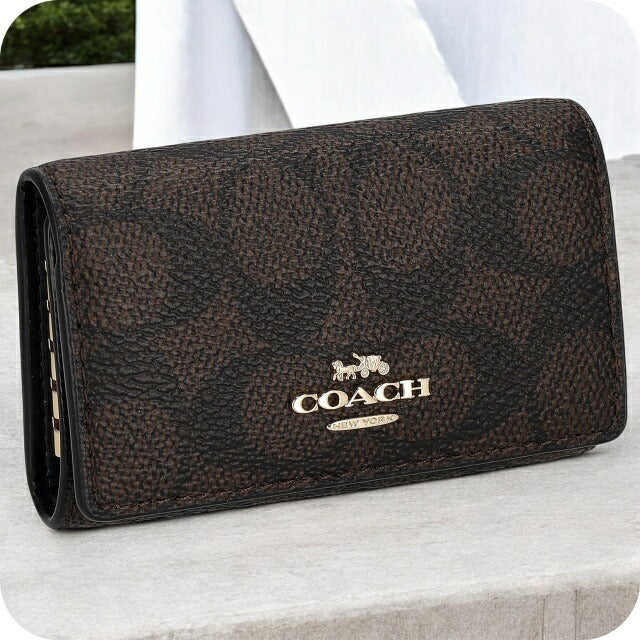 コーチ キーケース レディース ブランド COACH CZ274 ダークブラウン
