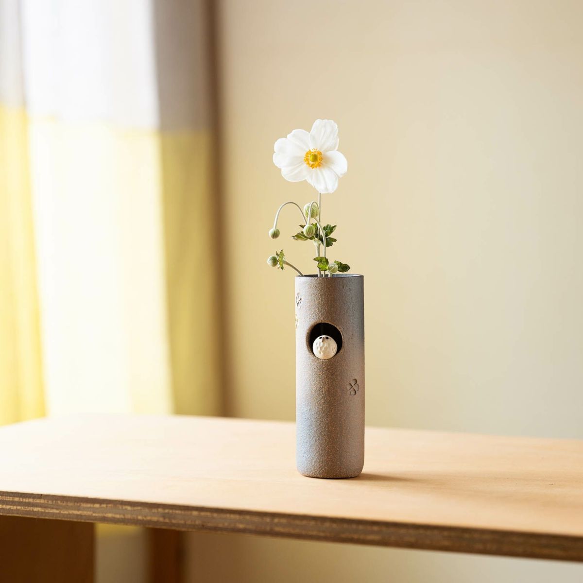 明山窯 【花瓶】 ふくろう丸花入｜フラワーベース・一輪挿し 信楽焼