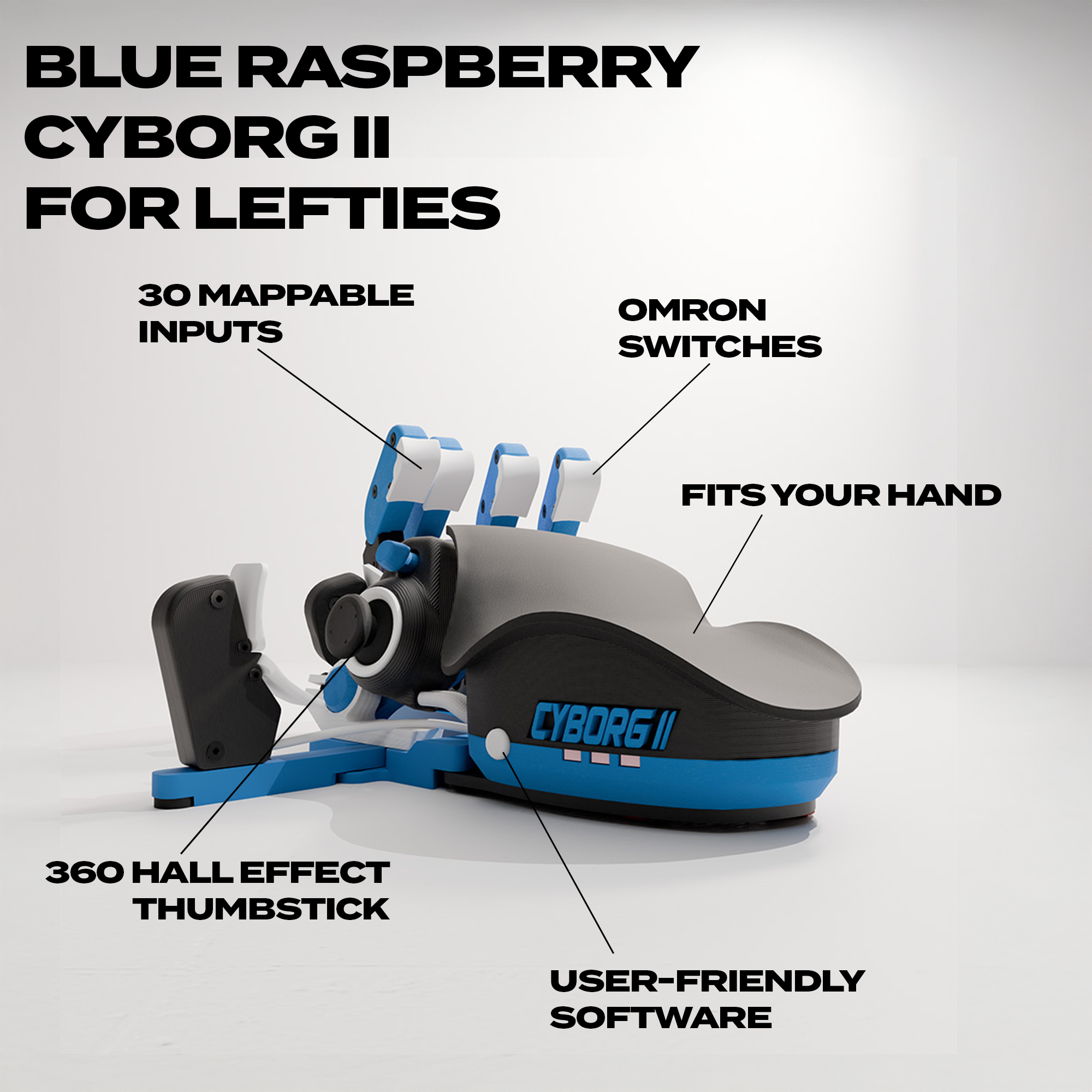 Blue Raspberry Cyborg II For Left Handed