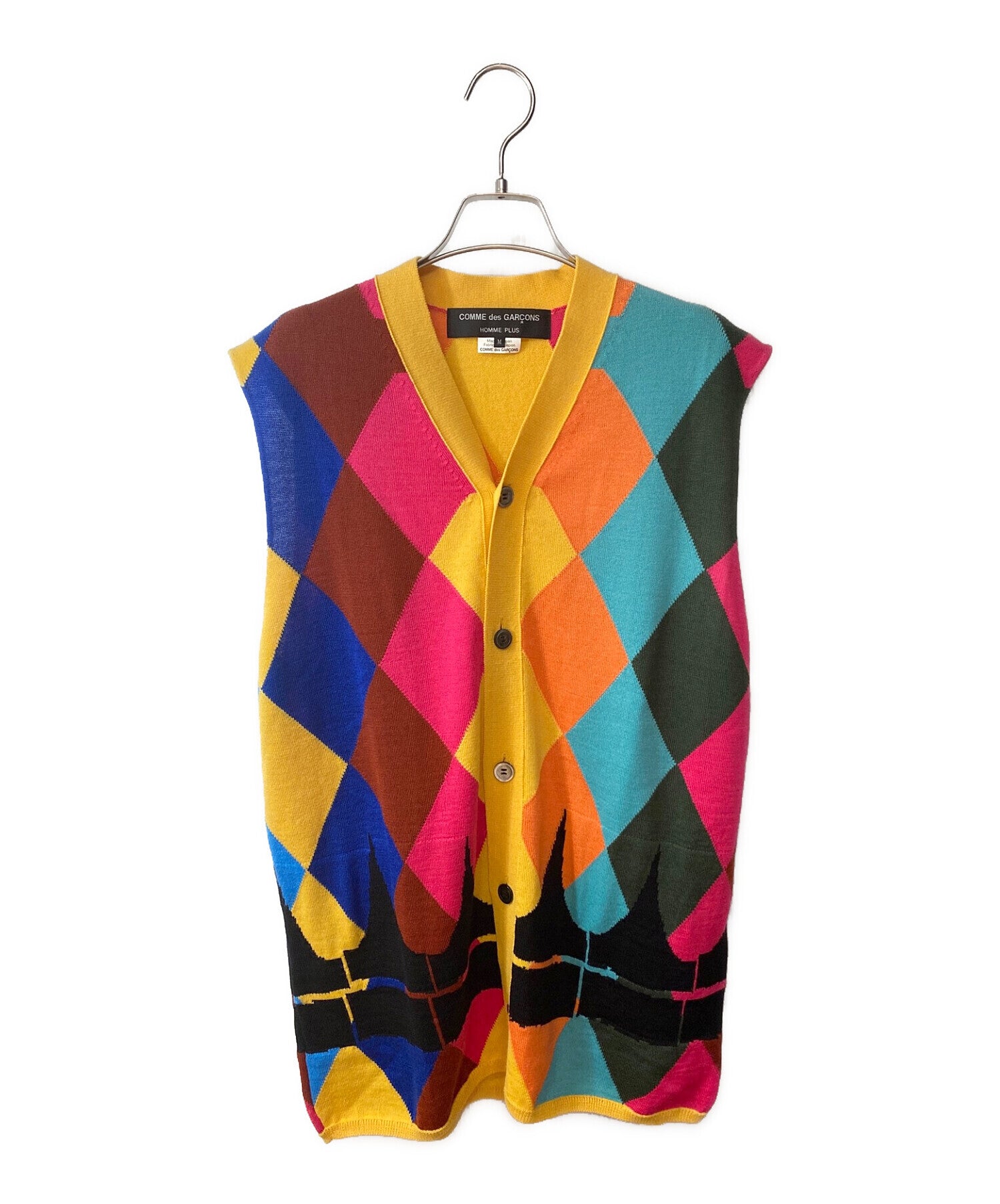 Pre-owned] COMME des GARCONS HOMME PLUS 23SS Argyle Cardigan Vest
