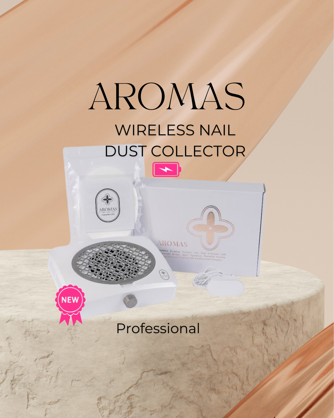 2025NEW業界トップ♡アロマス ワイヤレスネイルダストコレクター（充電