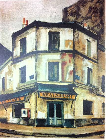 荻須高徳「街角のレストラン」レゾネ101 終了 -探している絵画の情報を