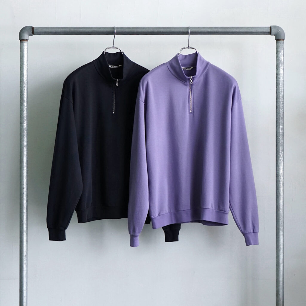 24AW AURALEE・ELASTIC HIGH GAUGE SWEAT HALF ZIP P/O – Arthur