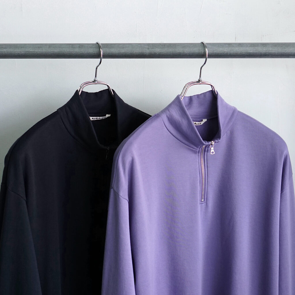 24AW AURALEE・ELASTIC HIGH GAUGE SWEAT HALF ZIP P/O – Arthur