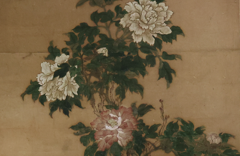 牡丹図大幅掛軸 | 骨董品・美術品の買取 出張買取・鑑定対応【アジア