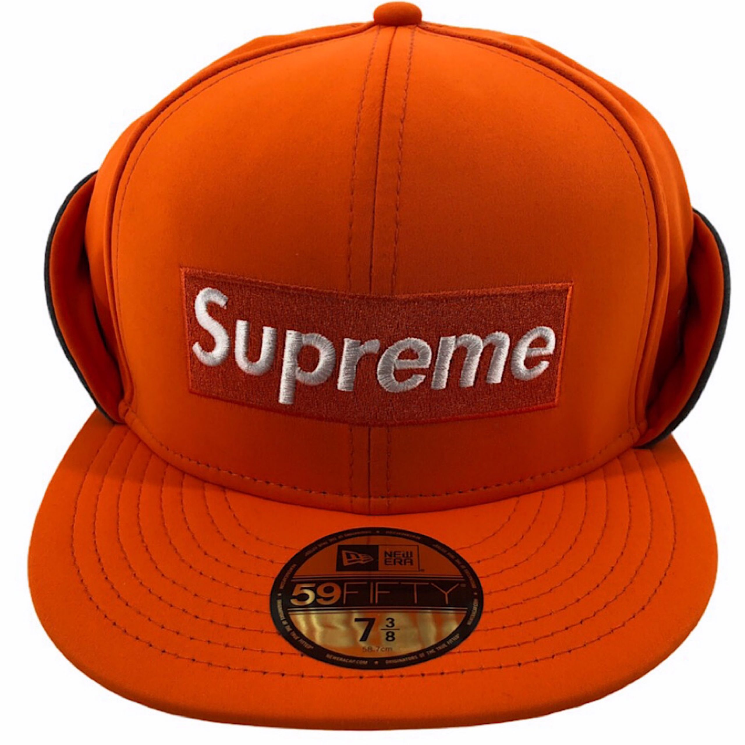 Supreme New Era Box Logo Windstopper Earflap Fitted Hat - Size 7-3