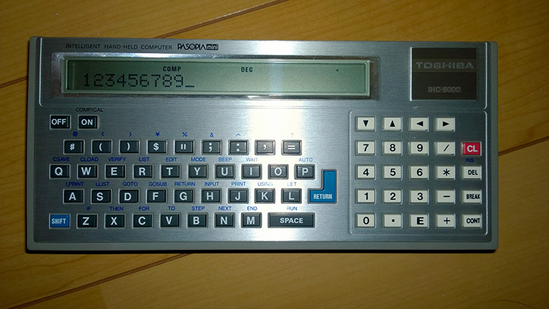 TOSHIBA PASOPIA mini IHC-8000 | Kyoro's Room Blog