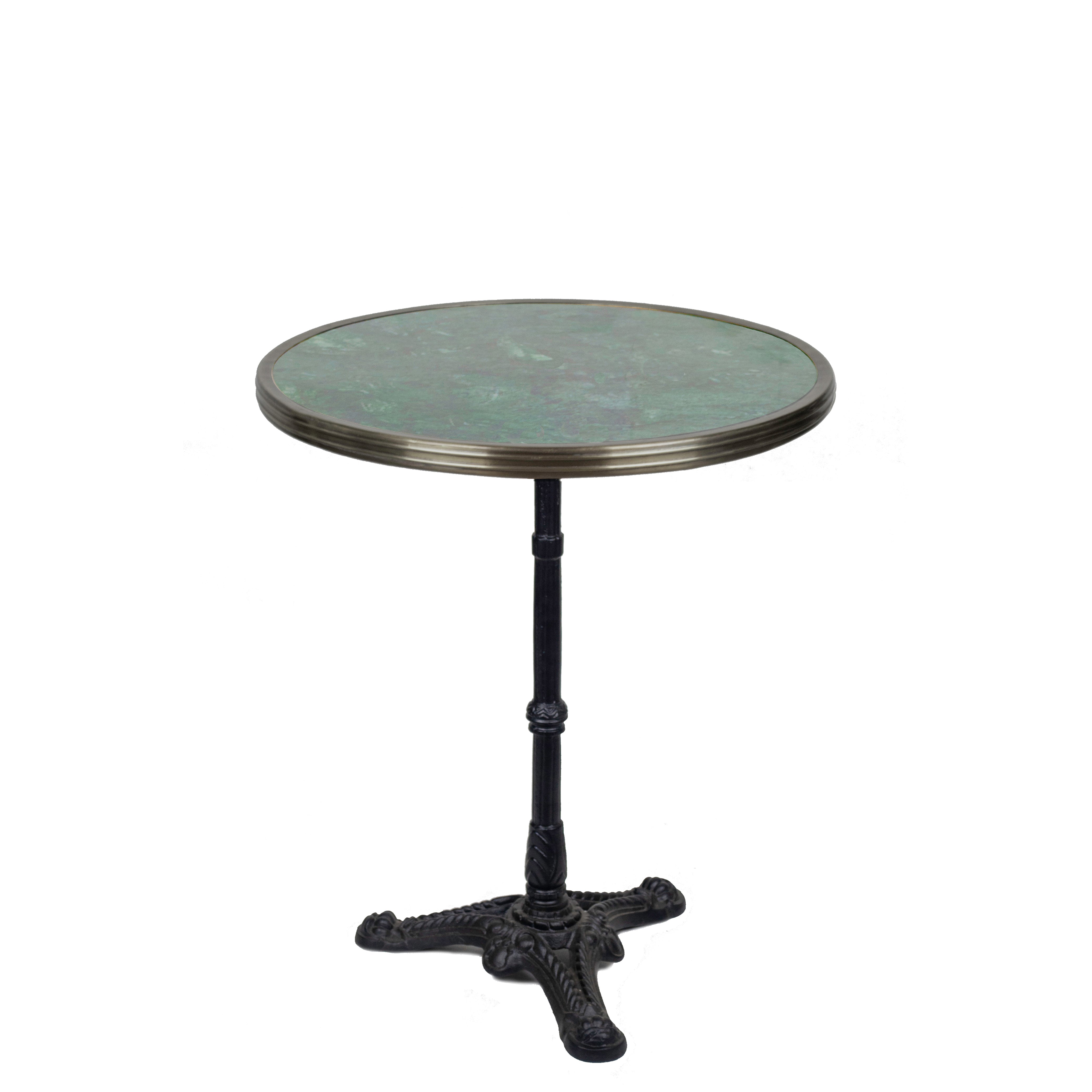 French Bistro Table, Black Marble and Iron Base – BONNECAZE