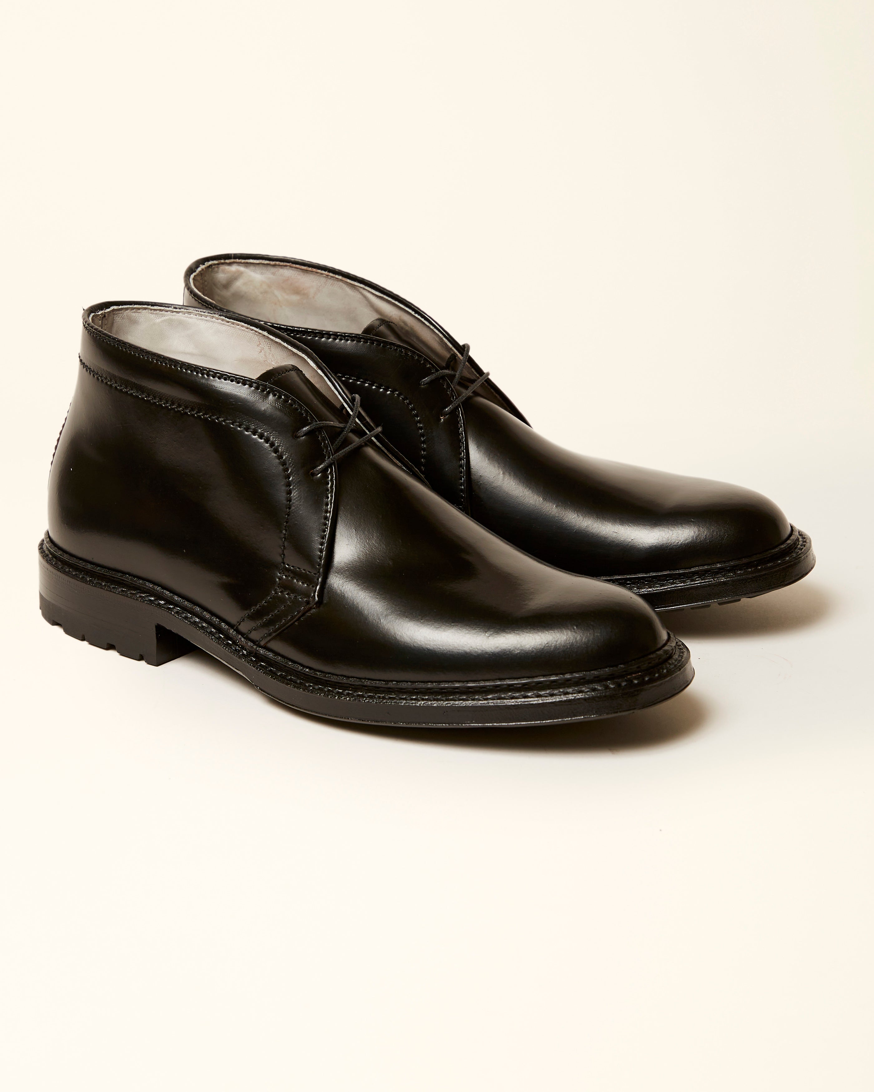 1340C Chukka Boot in Black Shell Cordovan, Barrie Last – Brick +