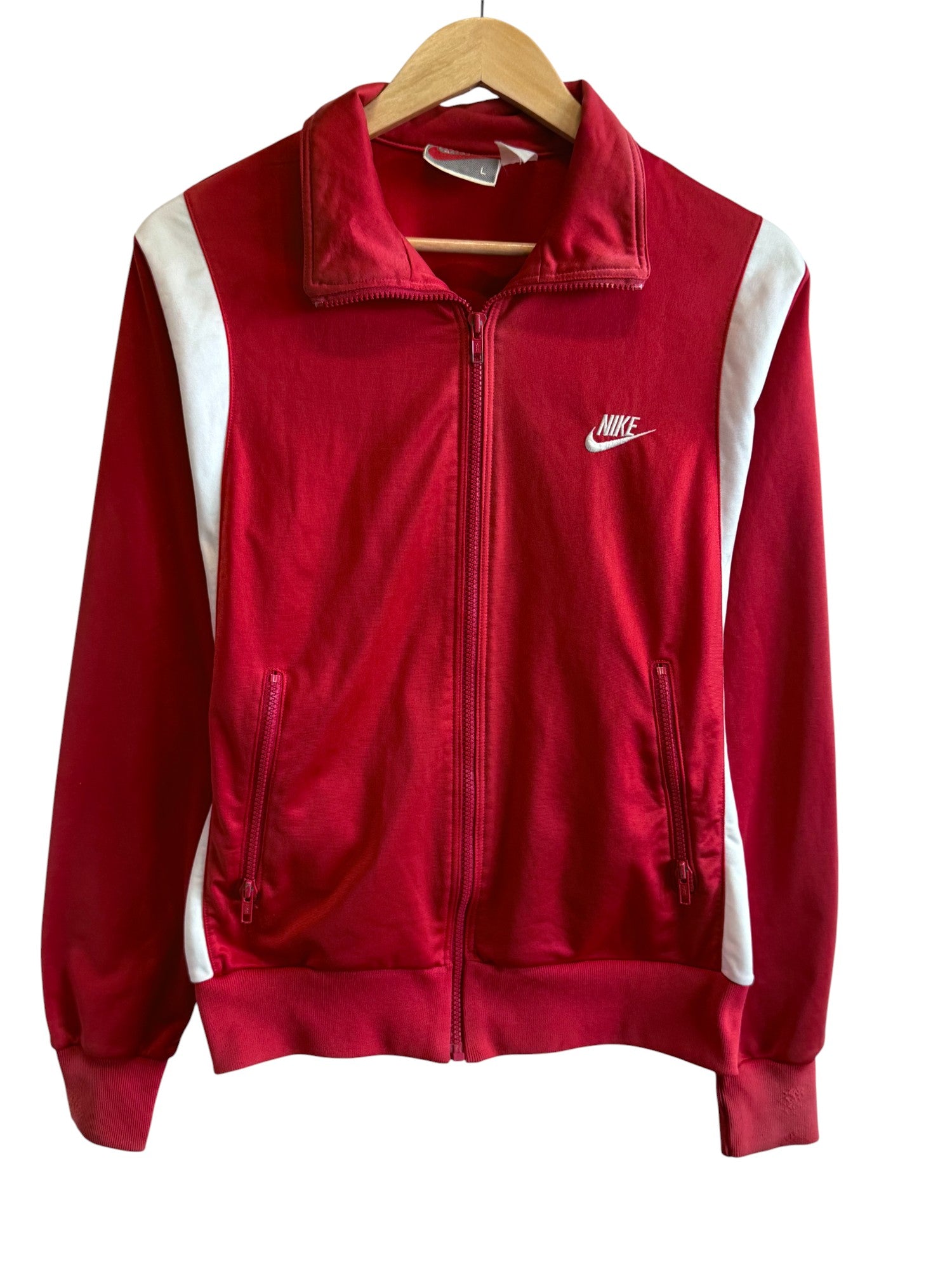 Vintage 90's Nike Team USA Red Warm Up Track Jacket Size Large