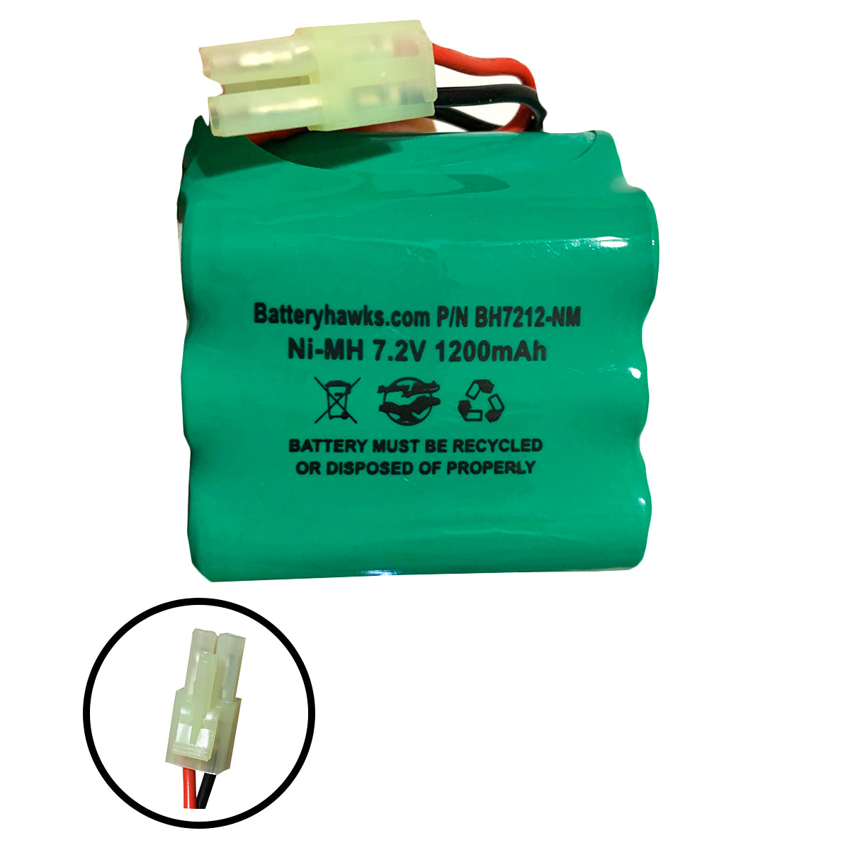 7.2v 1200mAh Ni-MH Battery Pack Replacement for Shark Carpet