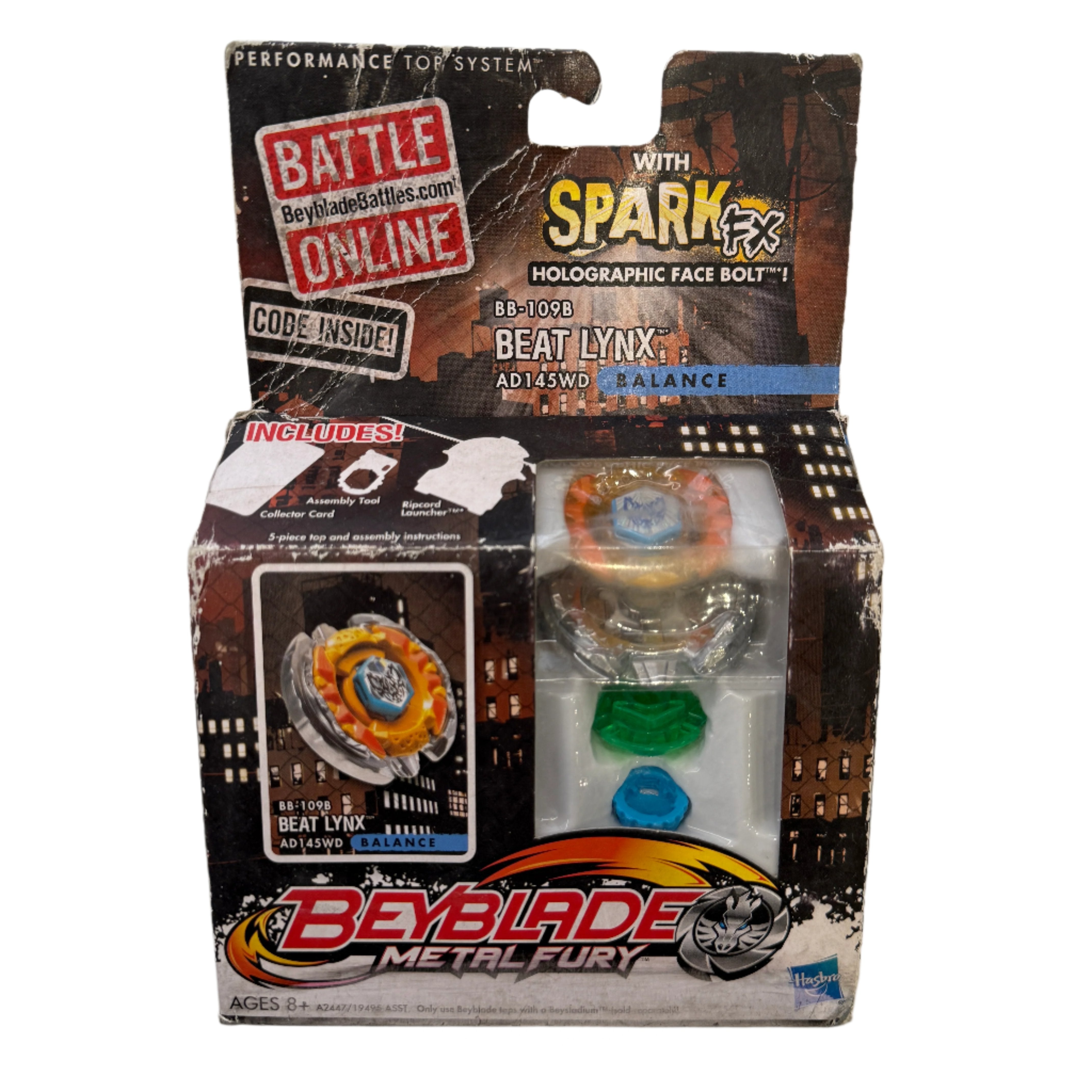 Beyblade Metal Fury Beat Lynx AD145WD BB-109B Balance SparkFX