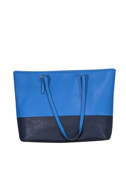 Michael Kors - Blue & Dark Navy Saffiano Leather Tote Bag