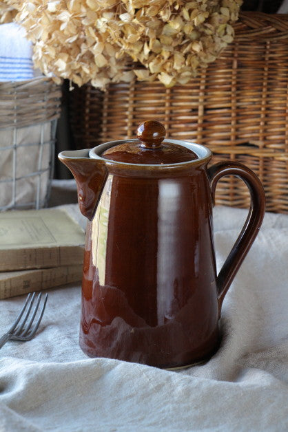 蓋付きのDENBY（デンビー）ポット イギリスアンティーク陶器雑貨