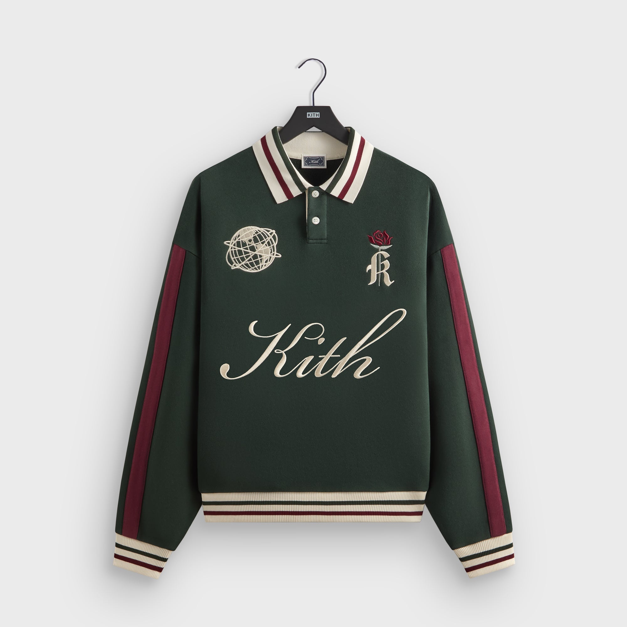 Kith Script Nelson Collared Pullover - Stadium – Kith Canada