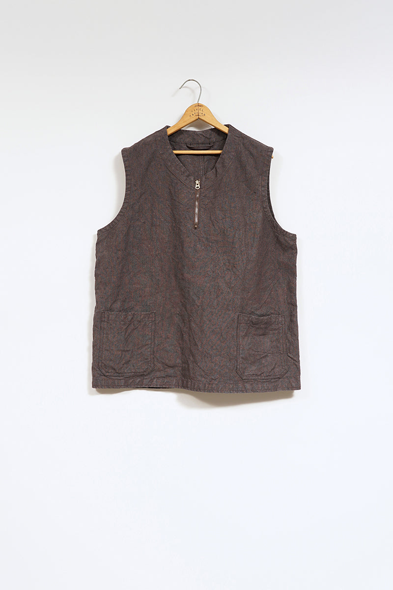ナイジェル・ケーボン】MAN / フレンチワークベスト - ヘンプ / FRENCH