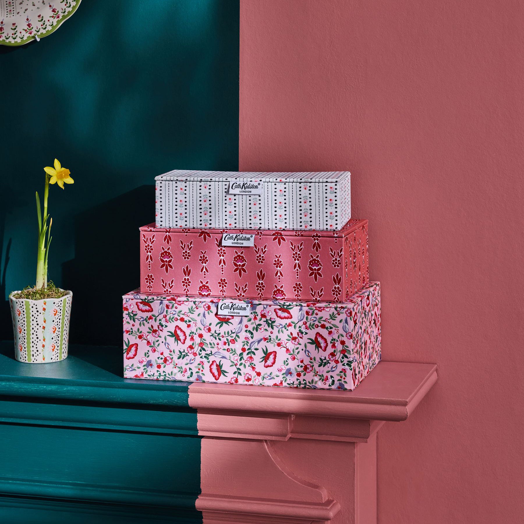 ストレージボックス 3個セットPink Floral | Cath Kidston 日本公式