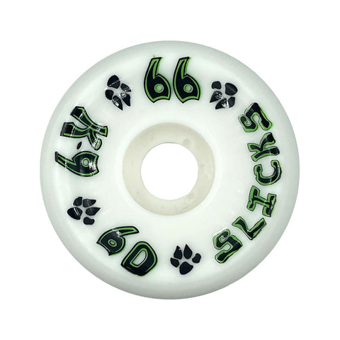 K-9 Slicks Wheels - 60mm x 99a - White (Set of 4) – Dogtown X Suicidal