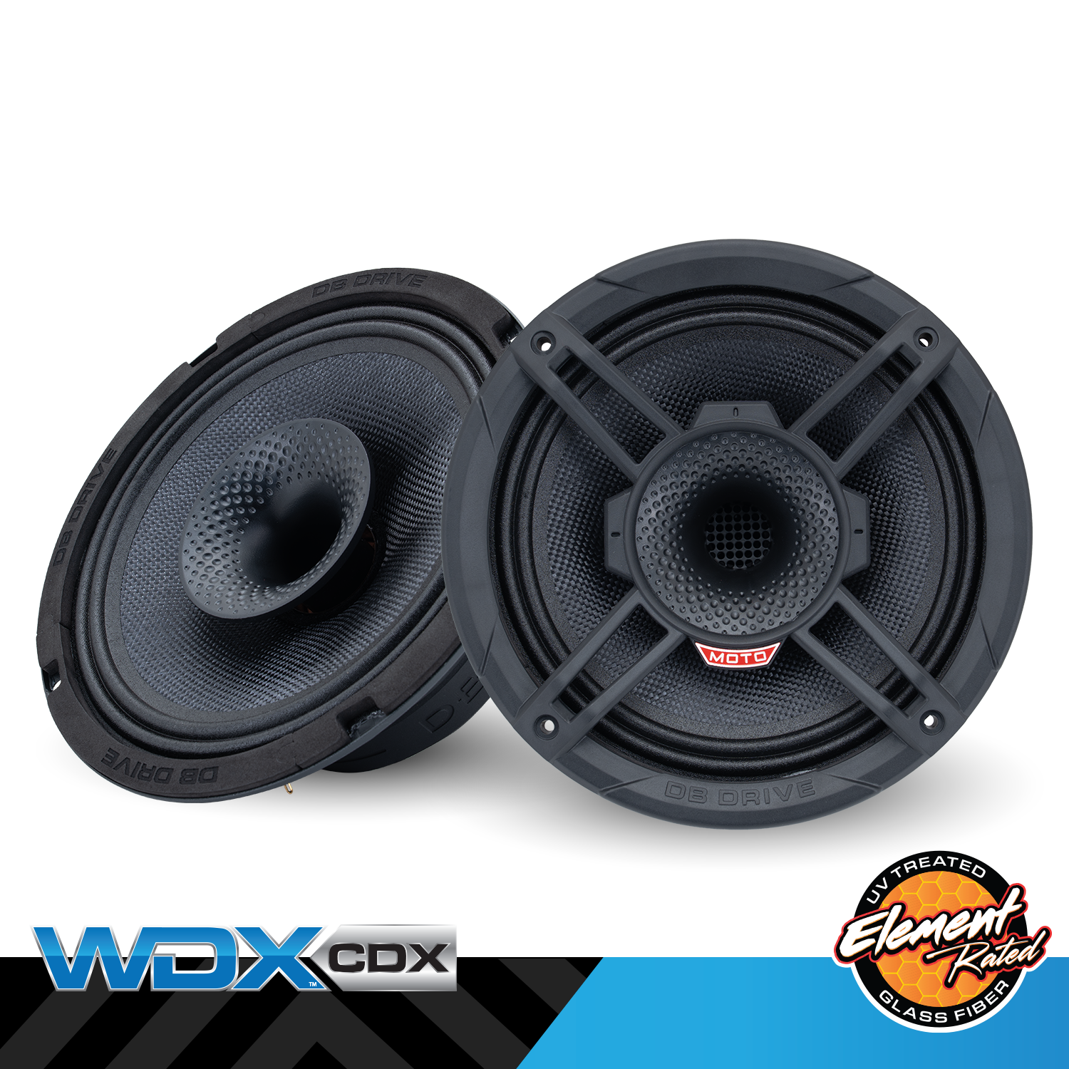 WDX8MOTO-CDX : 8 in. 2-Way Loudspeaker W/Rear Mounted Comp. Driver