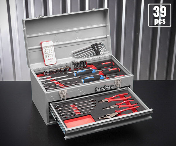 SEEDNEW シーズニュー 9.5sq. ツールセット 39点（シルバー） S-39313SL