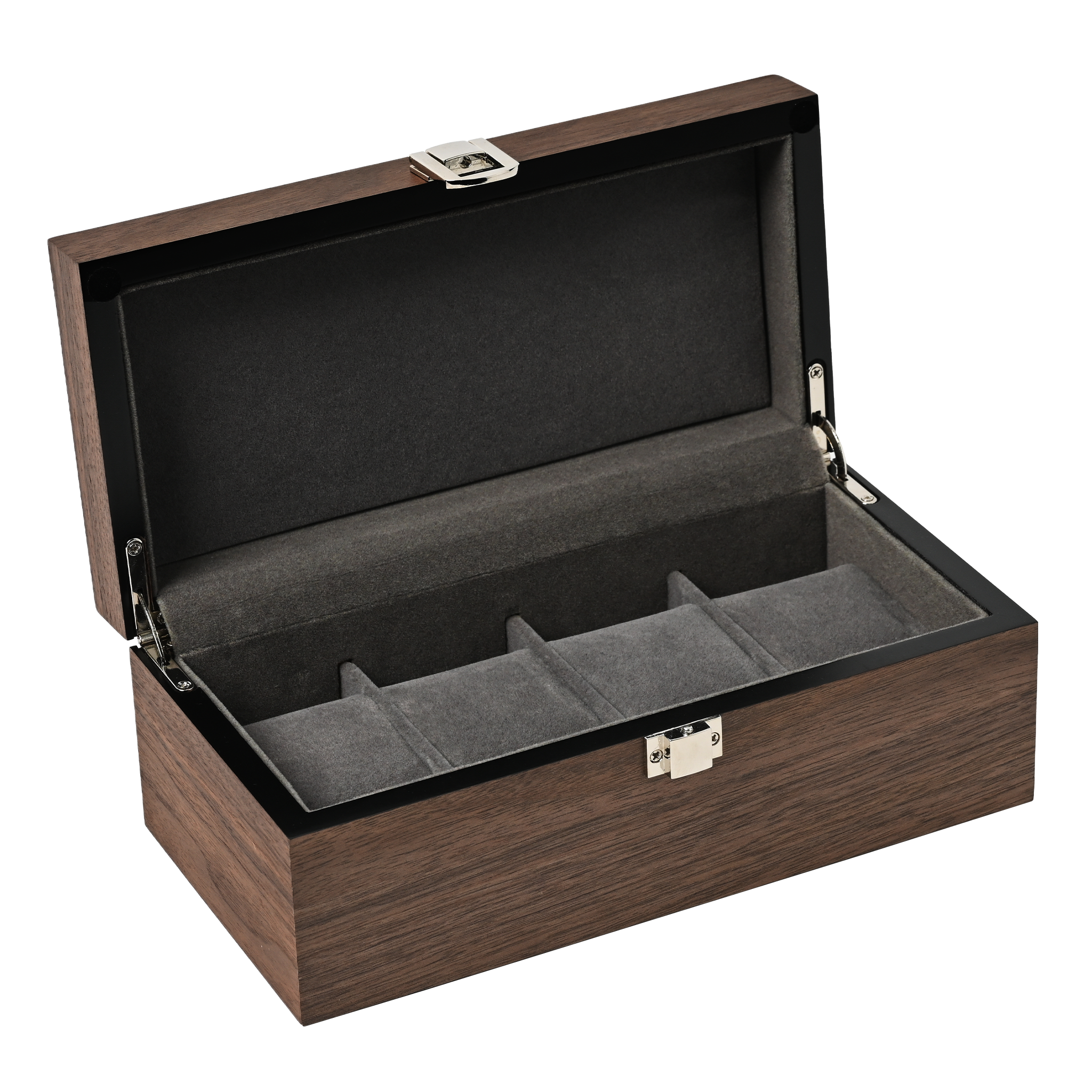 エスプリマ｜クルミ木製4本腕時計収納時計ケース クルミ木目 ES5304WD