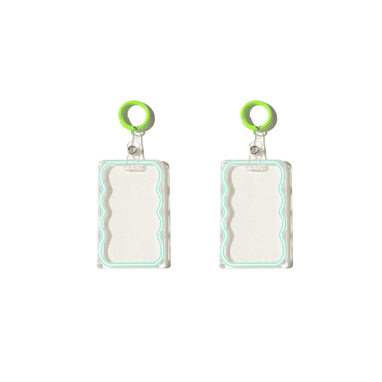 チェキホルダー キーホルダー うねうね トレカーホルダー スライド式