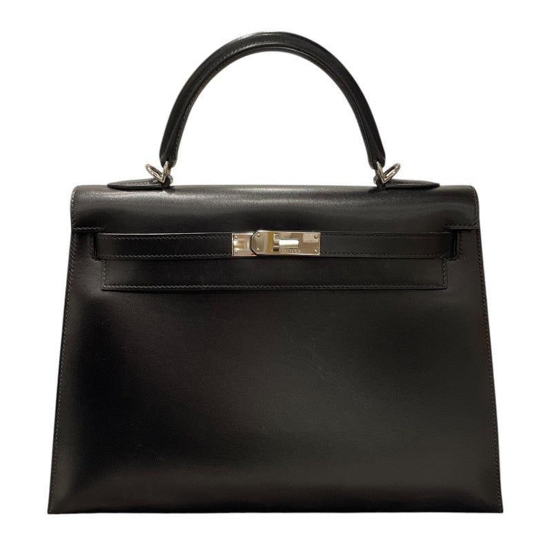 エルメス HERMES ケリー32 □L刻 ブラック シルバー金具 ボックス