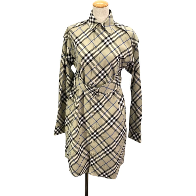 バーバリー BURBERRY チェックシャツワンピース 8090717 グレー