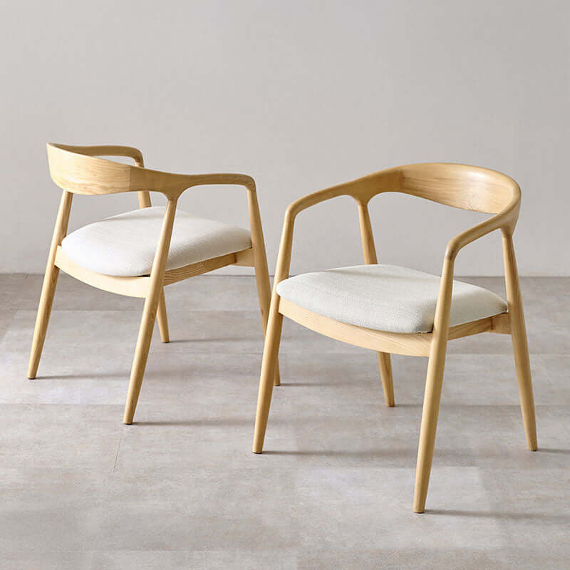 ダイニングチェア おしゃれ 木製 2脚セット アッシュ材 - flatoo