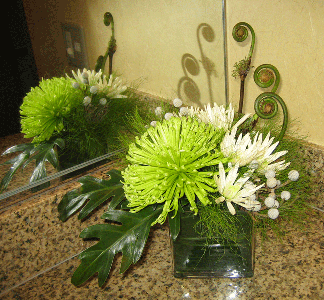 ゼンマイとアナスタシアの和モダンアレンジ | ガーランドフェア