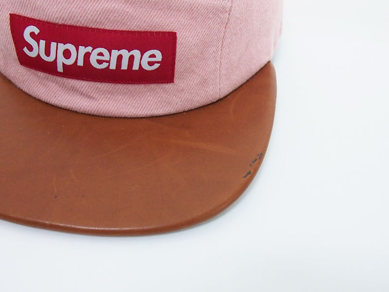Supreme 'Denim Leather Visor Camp Cap'キャンプキャップ デニム