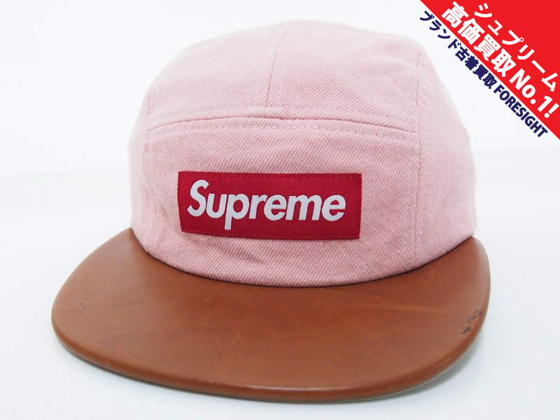 Supreme 'Denim Leather Visor Camp Cap'キャンプキャップ デニム