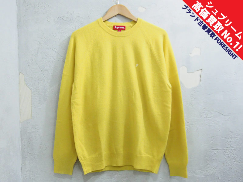 Supreme 'Raglan Cashmere Sweater'カシミア セーター ニット Sロゴ