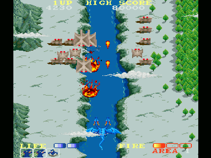 ドラゴンスピリット for SHARP X68000 (C)1987, ナムコ, (C)1988 電波