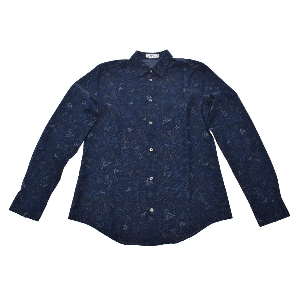 エルメス馬/ドラゴン柄 紺 メンズ 長袖シャツ HERMES – 銀蔵オンライン