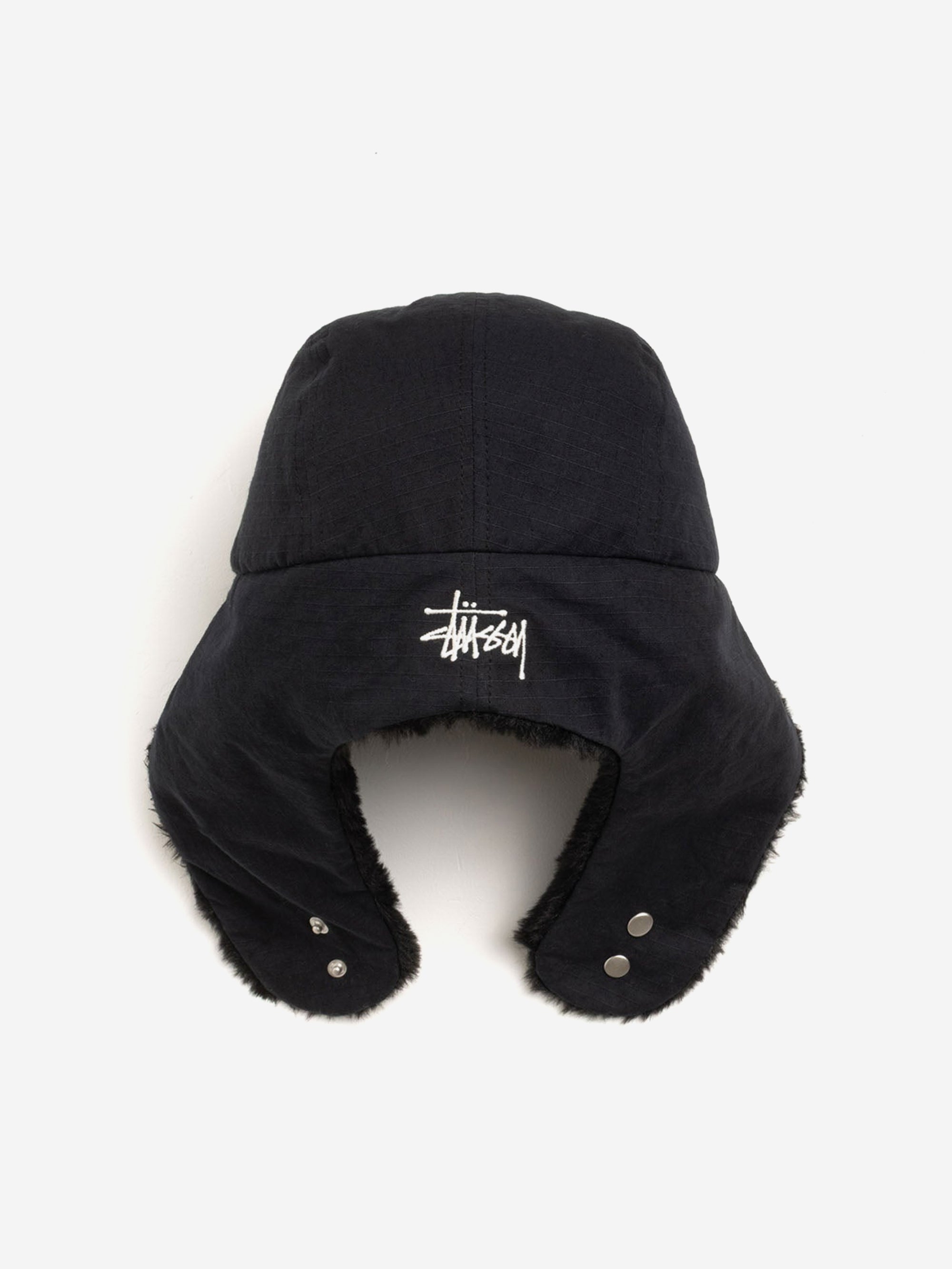 Stussy Trapper Cap W - Black – Goodhood