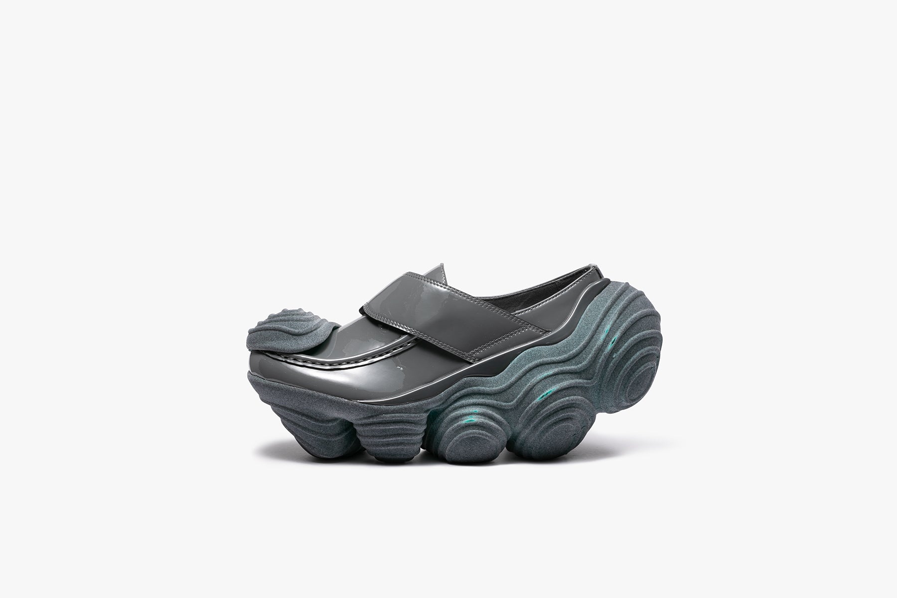 OYSTER LOAFER FLOCKY SCRATCH - GRAY / GRAY (オイスター ローファー