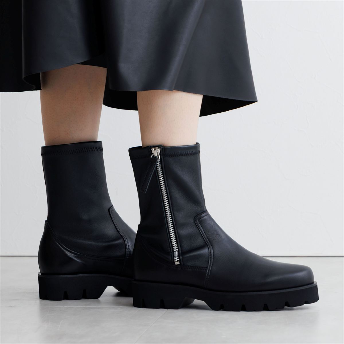 25AW】トラックソールサイドジップストレッチブーツ/651403