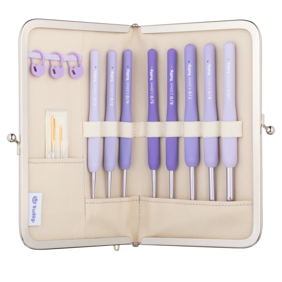 TEM-001 エティモムラサキ クッショングリップ付きかぎ針セット – 手芸マキ
