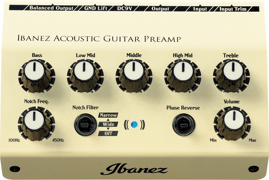 フルアナログ回路のエレアコ用プリアンプ「AGP10」がIbanezから登場