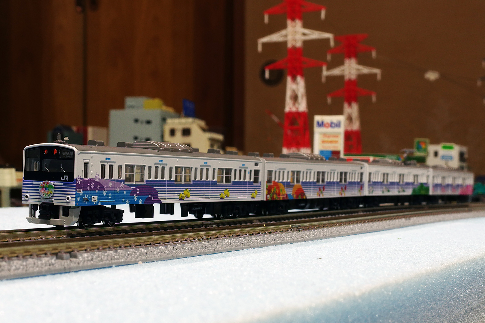 KATO 10-919 201系 四季彩タイプ 4両セット 入線: Nゲージ立川駅