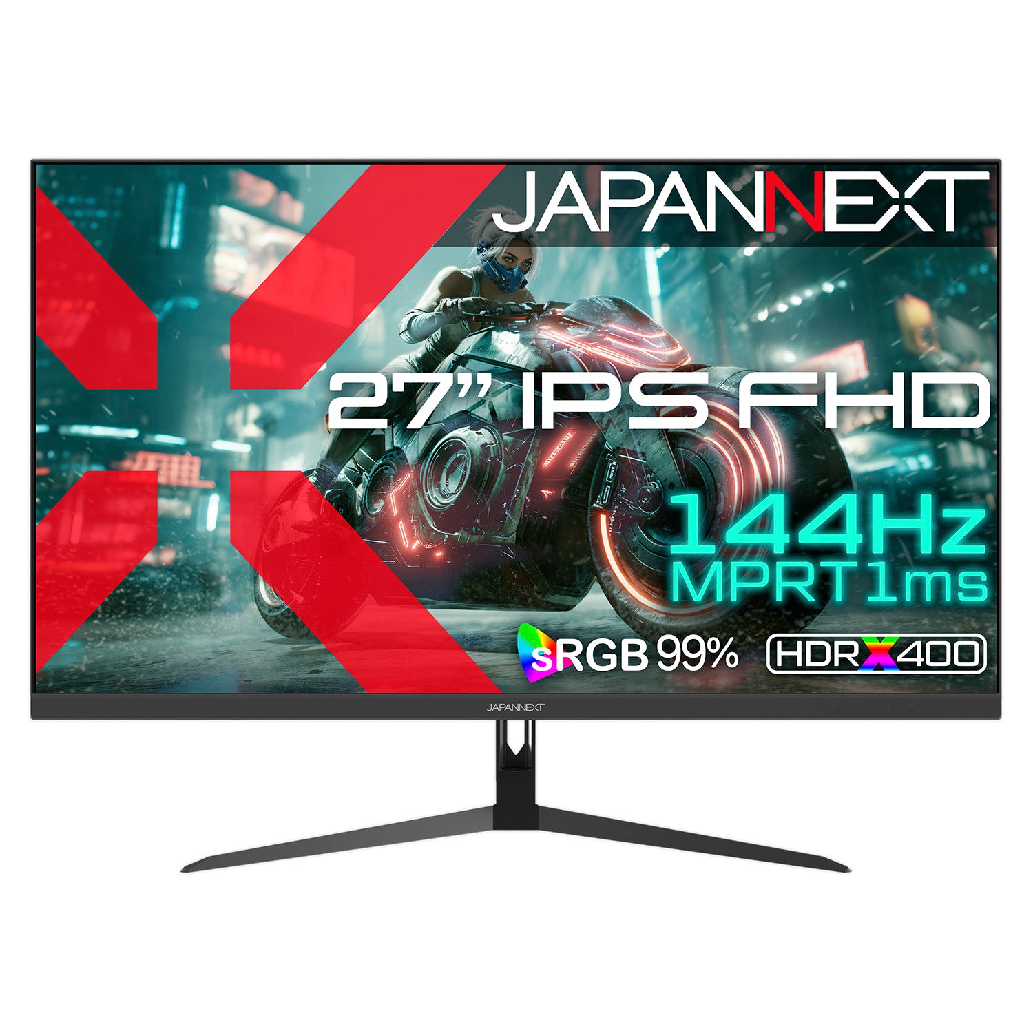 JAPANNEXT 27インチ IPSパネル搭載 144Hz/1ms(MPRT)対応 フルHD