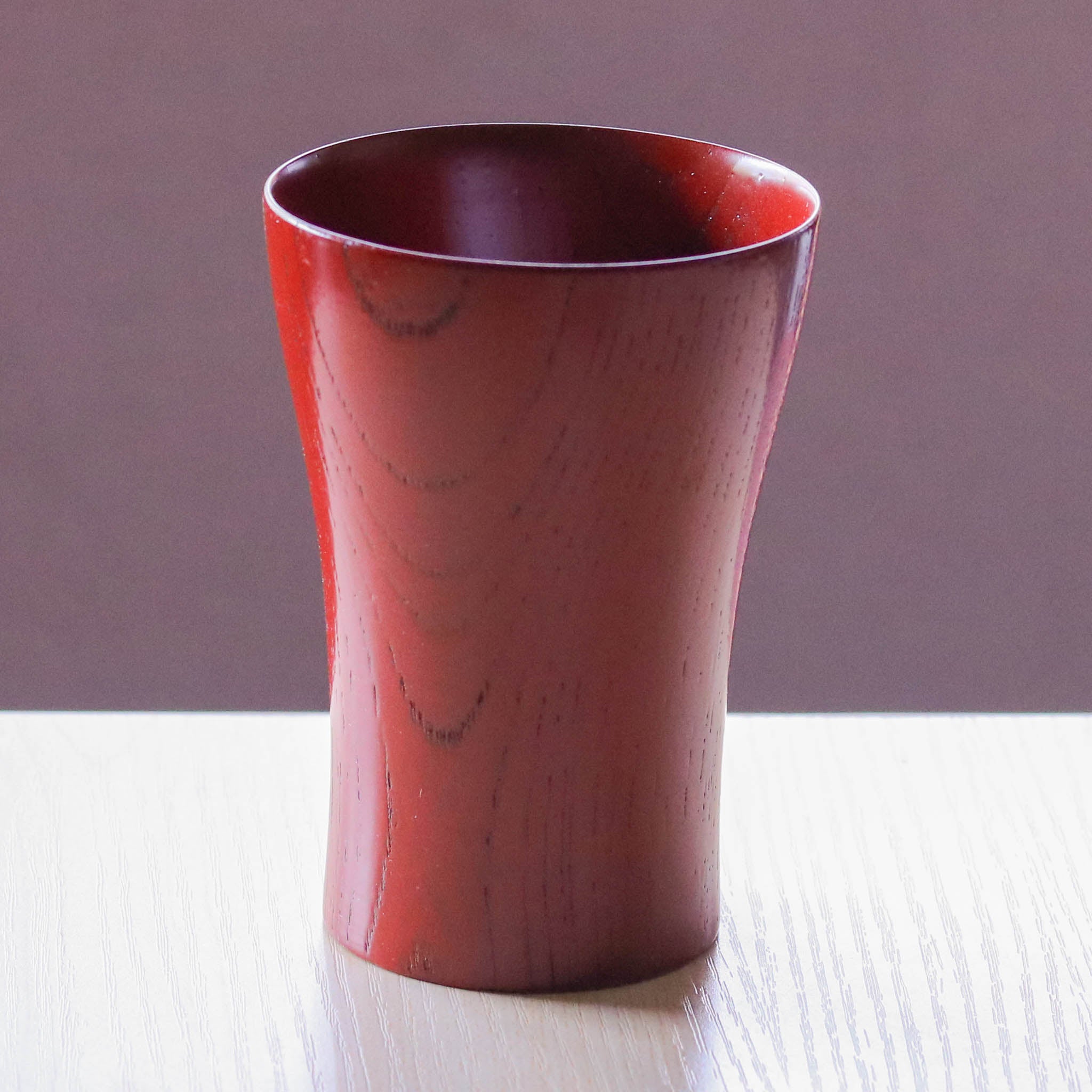 山中漆器 酒器 | 酎カップ | 欅 目弾き 朱 | 大島東太郎