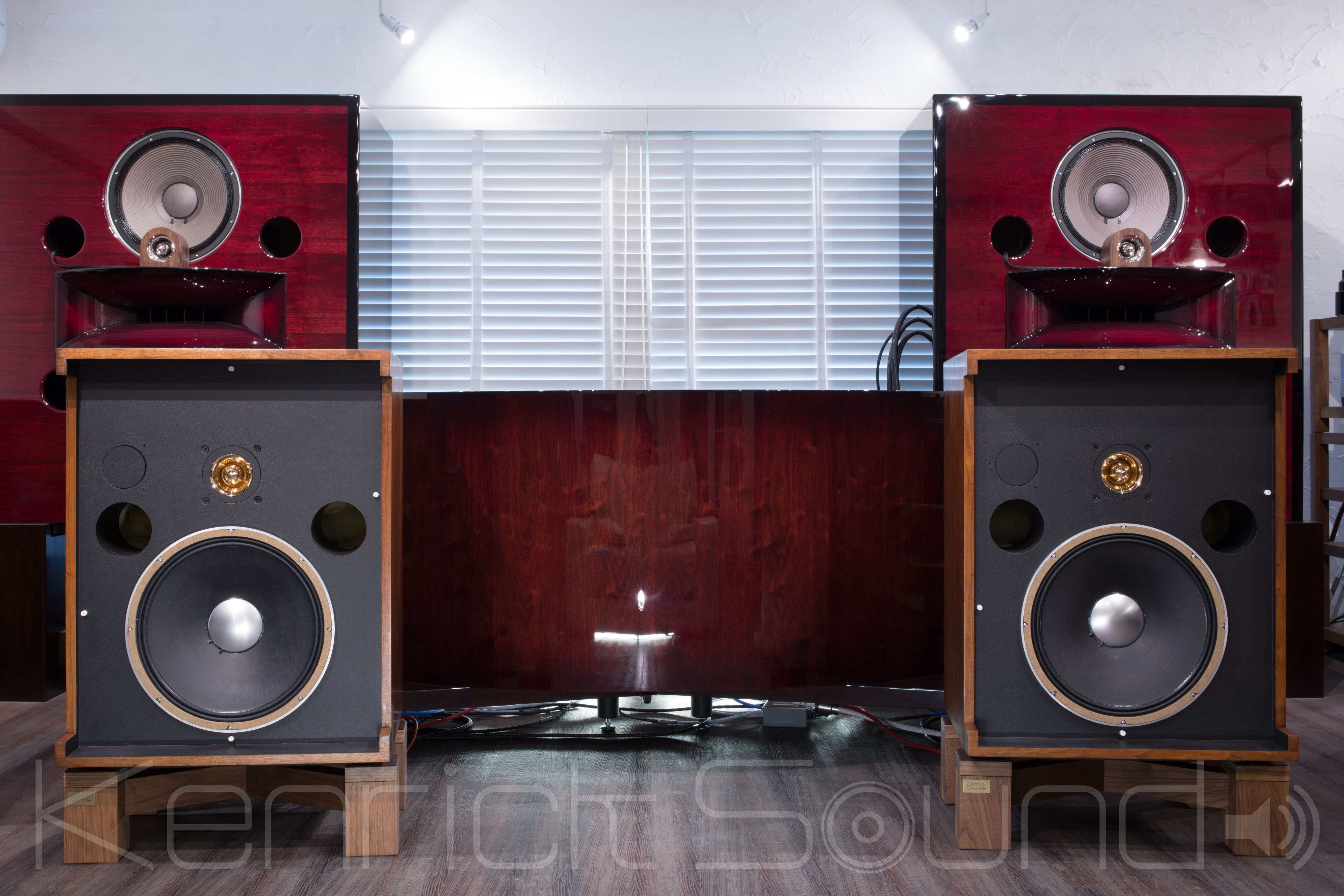 JBL 4320 アルニコ再着磁スペシャル D130+砲金075 トランス式ATT